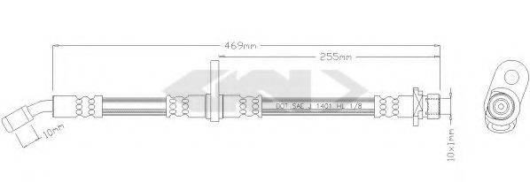 BLUE PRINT ADH25365 Гальмівний шланг