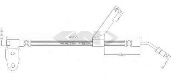 SPIDAN 340541 Гальмівний шланг