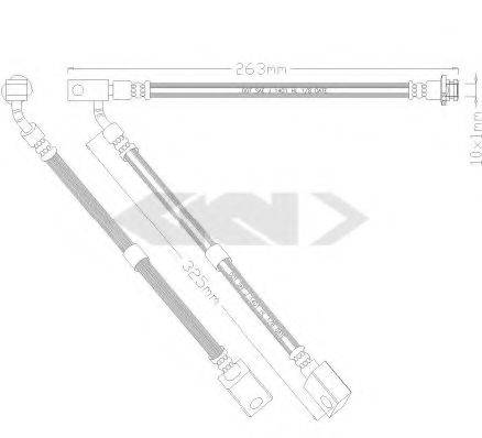 NISSAN 46211-CD00A Гальмівний шланг