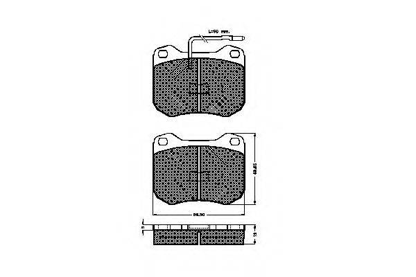 NK 229938 Комплект гальмівних колодок, дискове гальмо