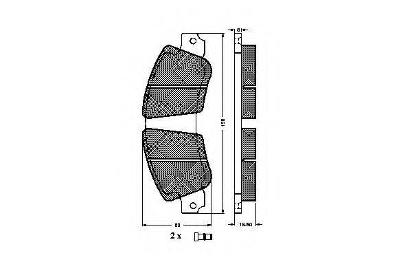 REMSA 2023.02 Комплект гальмівних колодок, дискове гальмо