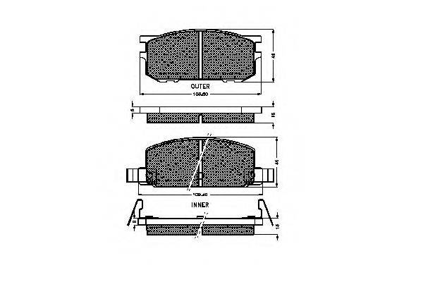 REMSA 109 12 Комплект гальмівних колодок, дискове гальмо