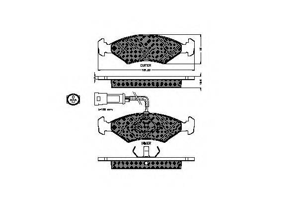 REMSA 119 02 Комплект гальмівних колодок, дискове гальмо
