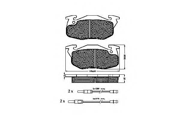 REMSA 2192.34 Комплект гальмівних колодок, дискове гальмо