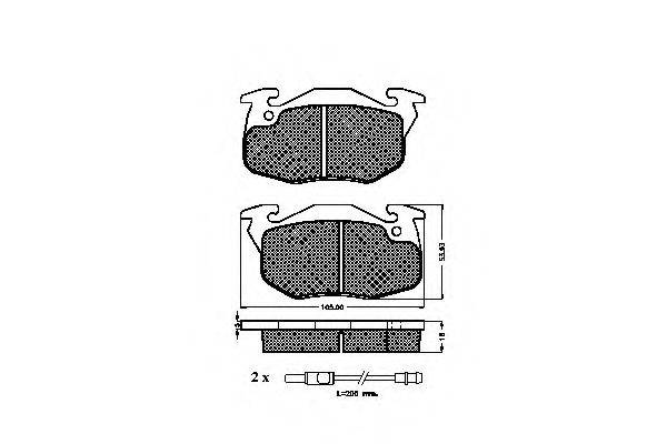 REMSA 192.01 Комплект гальмівних колодок, дискове гальмо