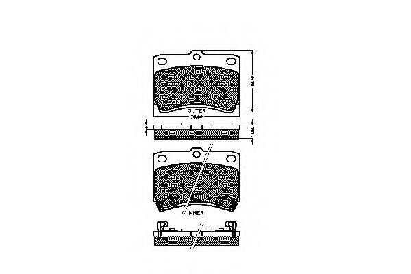 SPIDAN 21357 Комплект гальмівних колодок, дискове гальмо