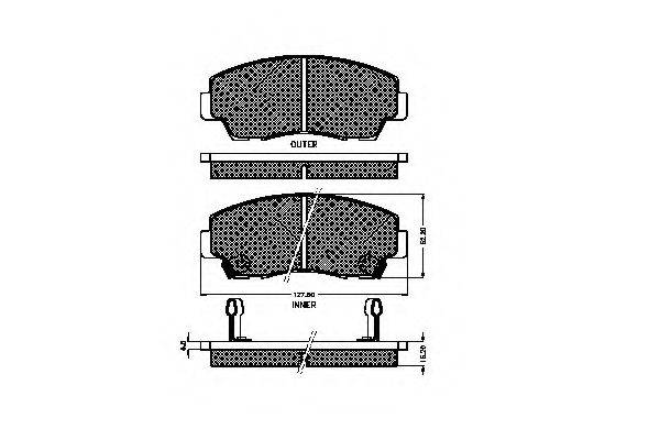 SPIDAN 21317 Комплект гальмівних колодок, дискове гальмо
