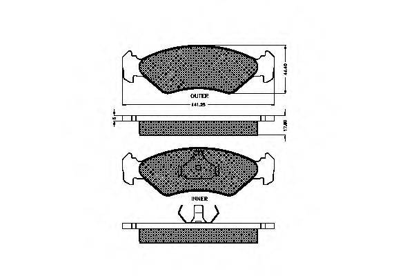 REMSA 285.15 Комплект гальмівних колодок, дискове гальмо