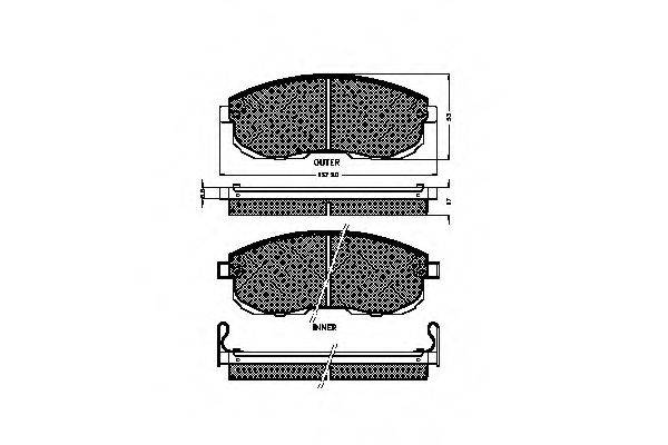 LUCAS ELECTRICAL GDB1003 Комплект гальмівних колодок, дискове гальмо