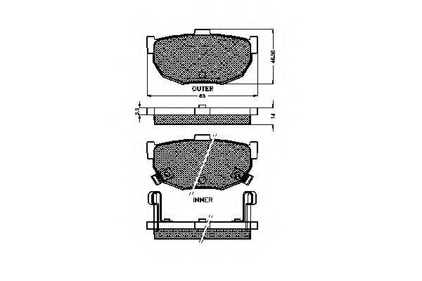 REMSA 294.32 Комплект гальмівних колодок, дискове гальмо