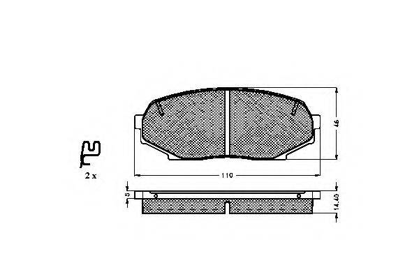 REMSA 33810 Комплект гальмівних колодок, дискове гальмо