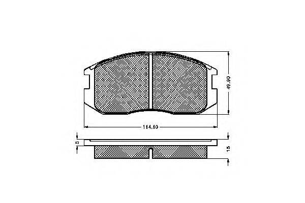 FREN-J 460181 Комплект гальмівних колодок, дискове гальмо