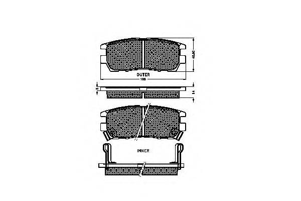 SIMER 0616 Комплект гальмівних колодок, дискове гальмо