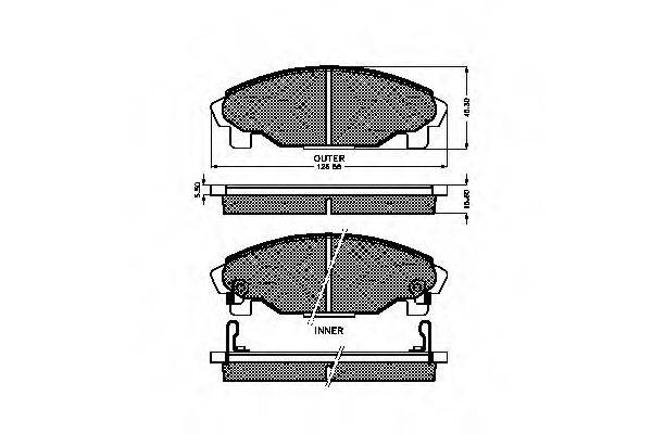REMSA 2501.02 Комплект гальмівних колодок, дискове гальмо