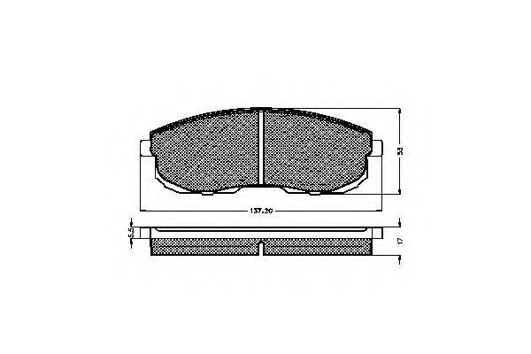 REMSA 293.10 Комплект гальмівних колодок, дискове гальмо