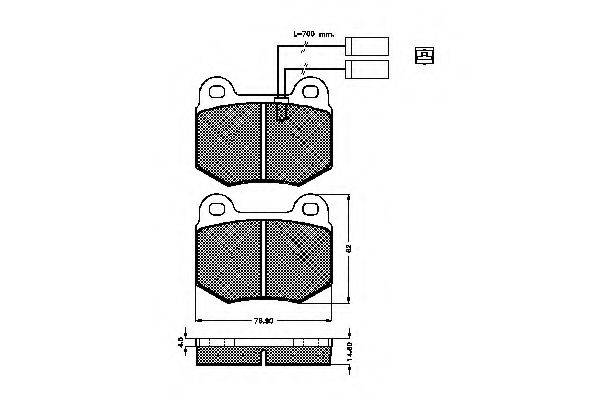PAGID T1023 Комплект гальмівних колодок, дискове гальмо