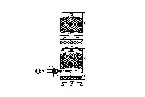 REMSA 385.11 Комплект гальмівних колодок, дискове гальмо