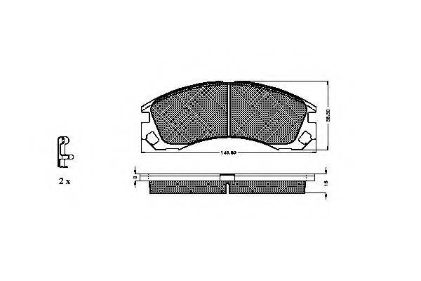 SIMER 0615.1 Комплект гальмівних колодок, дискове гальмо