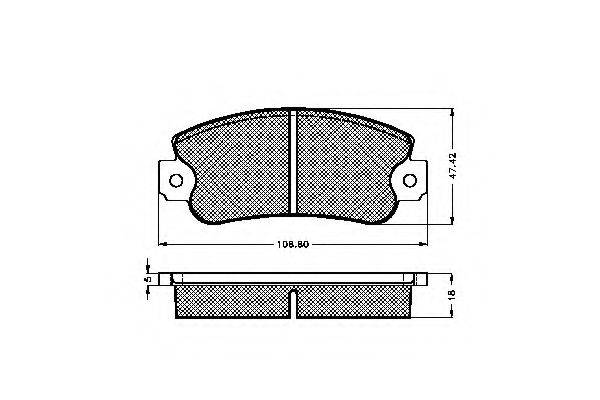 FIAT 793325 Комплект гальмівних колодок, дискове гальмо