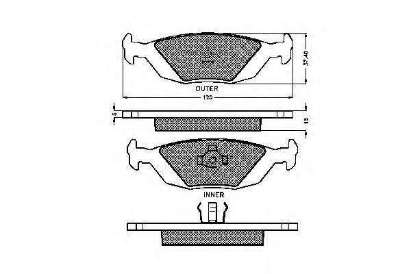 FREN-J 451181 Комплект гальмівних колодок, дискове гальмо