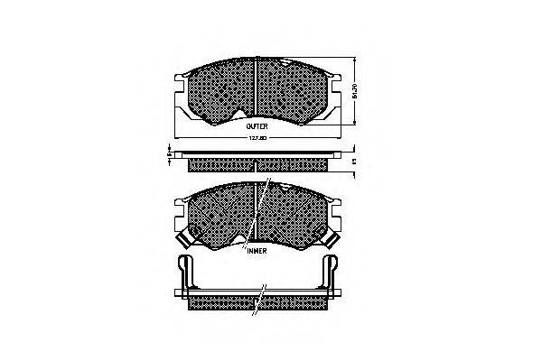REMSA 395.02 Комплект гальмівних колодок, дискове гальмо