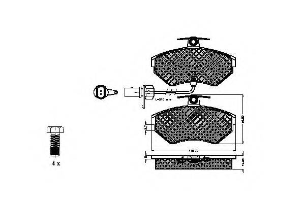 REMSA 631.12 Комплект гальмівних колодок, дискове гальмо