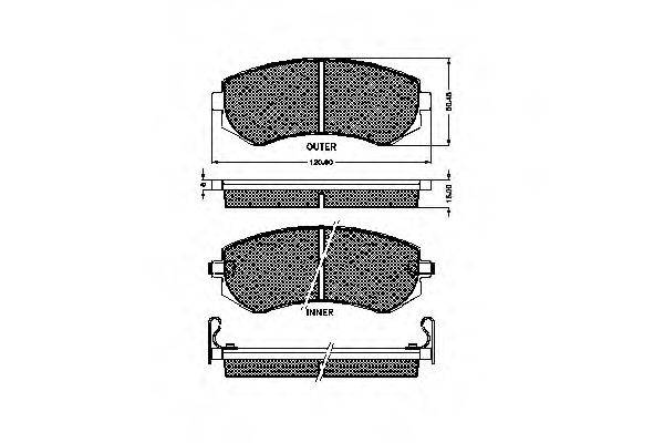 REMSA 317.22 Комплект гальмівних колодок, дискове гальмо