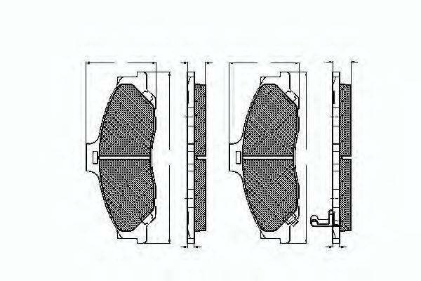 MAZDA UHY1-33-23ZB Комплект гальмівних колодок, дискове гальмо