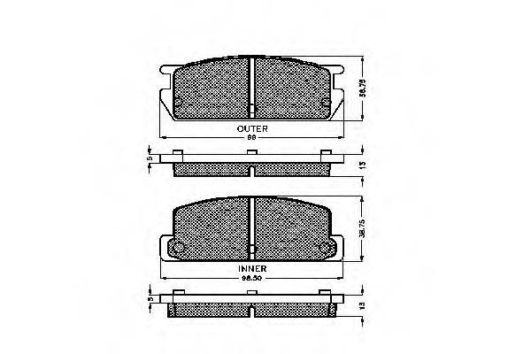LOBRO 30167 Комплект гальмівних колодок, дискове гальмо