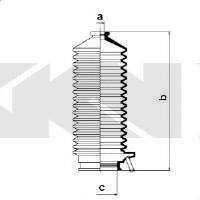 NISSAN 4820442L00 Комплект пильника, рульове керування