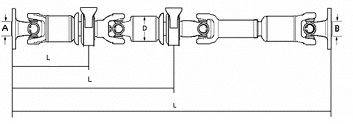 FORD 92VT4K357A1C Карданний вал, головна передача