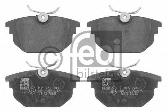 FEBI BILSTEIN 16172 Комплект гальмівних колодок, дискове гальмо