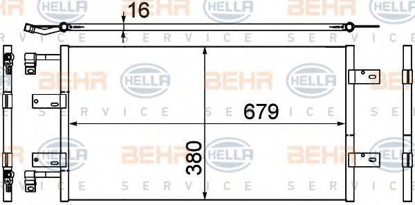 BEHR HELLA SERVICE 8FC351303591 Конденсатор, кондиціонер