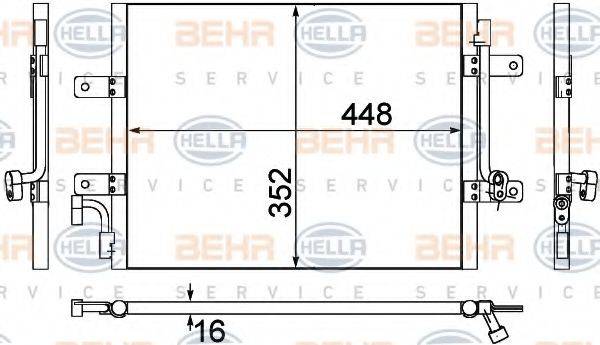 BEHR HELLA SERVICE 8FC351309301 Конденсатор, кондиціонер