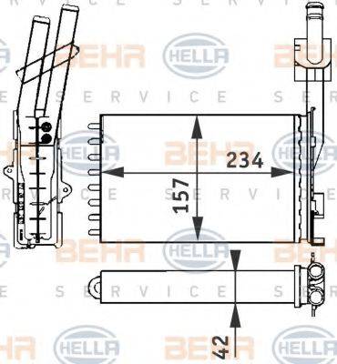 BEHR HELLA SERVICE 8FH351313051 Теплообмінник, опалення салону