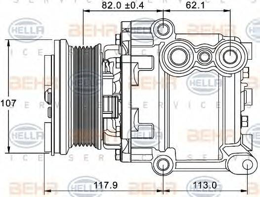 BEHR HELLA SERVICE 8FK 351 334-081