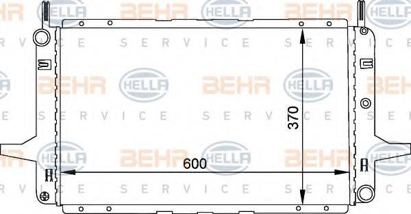 BEHR HELLA SERVICE 8MK376707311 Радіатор, охолодження двигуна