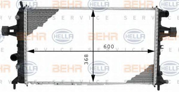 BEHR HELLA SERVICE 8MK376710334 Радіатор, охолодження двигуна