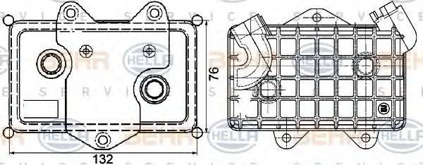 BEHR HELLA SERVICE 8MO376726041 масляний радіатор, моторне масло