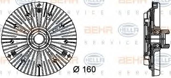 OPEL 90 51 2537 Зчеплення, вентилятор радіатора