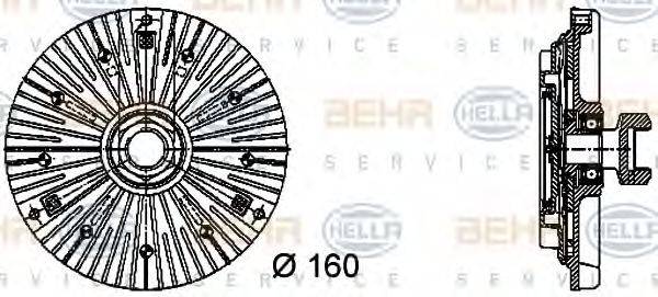 BEHR HELLA SERVICE 8MV376732441 Зчеплення, вентилятор радіатора