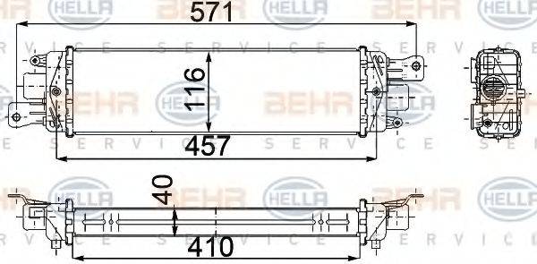 BEHR HELLA SERVICE 8ML376746671 Інтеркулер