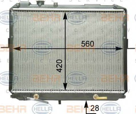 BEHR HELLA SERVICE 8MK376763661 Радіатор, охолодження двигуна