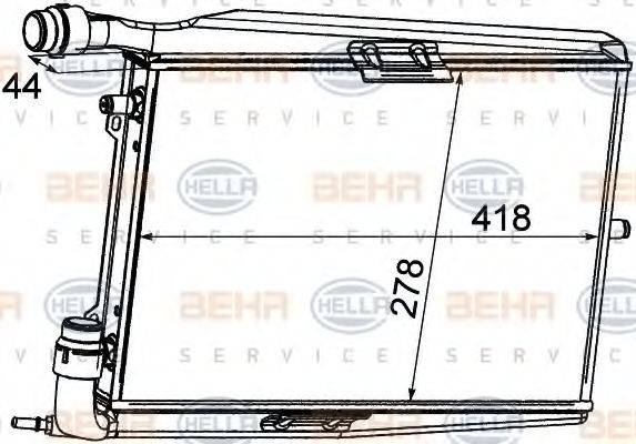 BEHR HELLA SERVICE 8MK376765151 Радіатор, охолодження двигуна