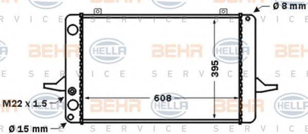 BEHR HELLA SERVICE 8MK376768051 Радіатор, охолодження двигуна