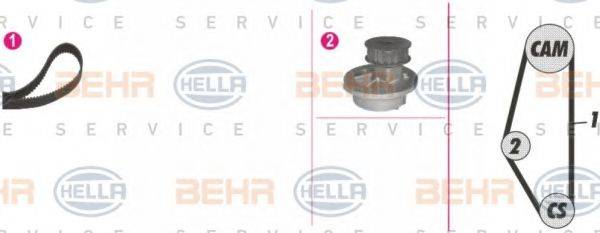 BEHR HELLA SERVICE 8MP376804881 Водяний насос + комплект зубчастого ременя