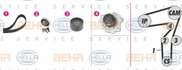 BEHR HELLA SERVICE 8MP376812811 Водяний насос + комплект зубчастого ременя