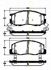 DAIHATSU 04465-28380-000 Комплект гальмівних колодок, дискове гальмо