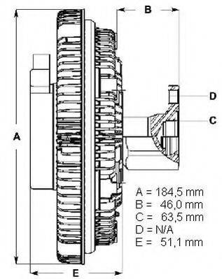 MERCEDES-BENZ A9042000622 Зчеплення, вентилятор радіатора