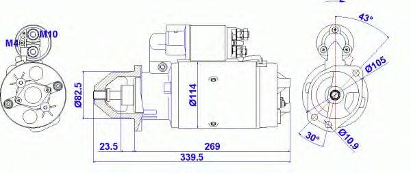 DEUTZ-FAHR 03045095 Стартер